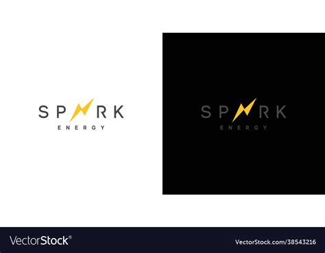 Modern and elegant spark logo design Royalty Free Vector