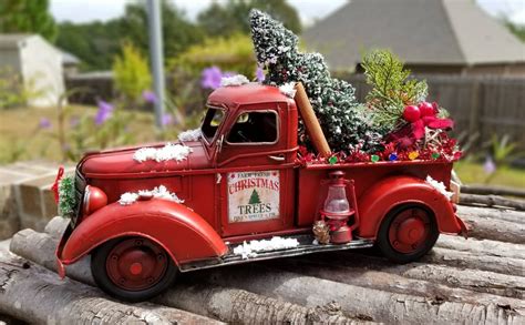 Christmas Red Truck Red Truck Decor Christmas Red Truck | Etsy ...