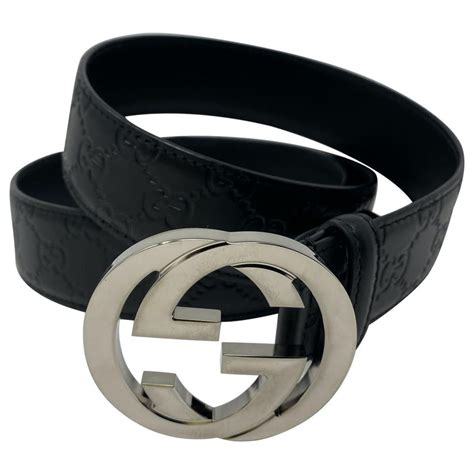 Gucci Signature leather belt Black ref.217272 - Joli Closet