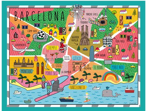 Barcelona Map, Wall Decor, Map Wall Decal, Home Decor, Removable ...