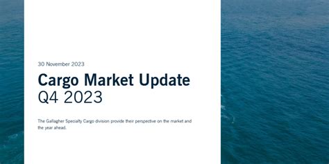 Cargo Market Update 11.23 - Marine Cargo