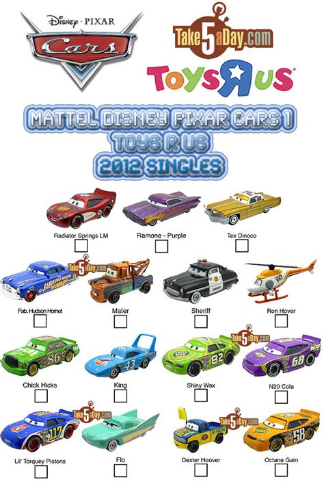 Take Five a Day » Blog Archive » Mattel Disney Pixar CARS Diecast: CARS ...