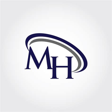 Monogram MH Logo Design By Vectorseller | TheHungryJPEG