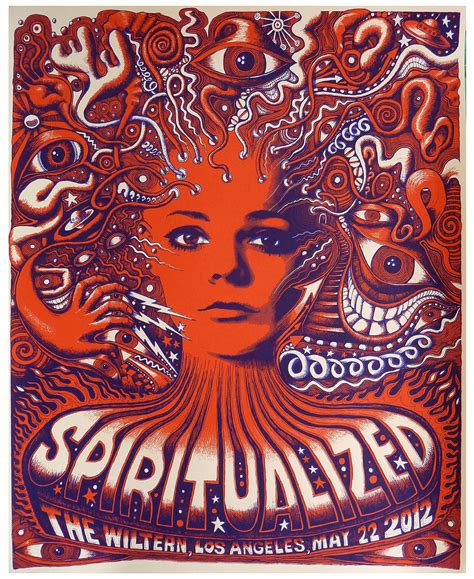 Spiritualized psychedelic official screenprint poster print