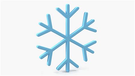 Snowflake Emoji 3D Model $24 - .obj .lxo .ma .max .fbx .c4d .blend .3ds ...