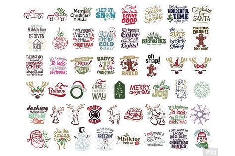 Free Christmas SVG Bundle (50 Designs) By OhMyCuttables | TheHungryJPEG