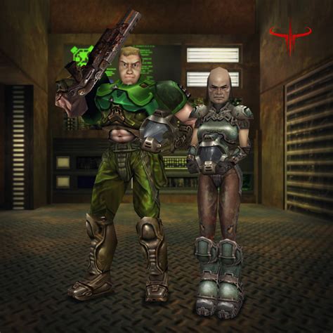 Doomguy and Crash (No helmets) Quake 3 Arena by quake-goddess on DeviantArt