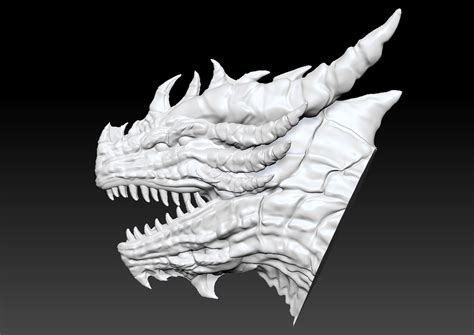 Fire Dragon head 3D model 3D printable | CGTrader