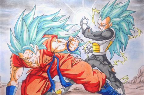 Como Dibujar Goku Vs Vegeta Ssj Azul 3 How To Draw Goku Vs Vegeta Ssj ...