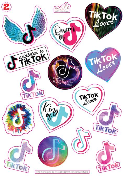 TikTok Stickers TikTok Decals Waterproof Labels Ideal | Etsy