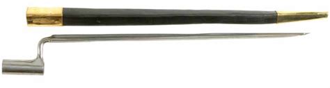 Bayonet for French Charleville Musket, with scabbard, 17" triangular ...