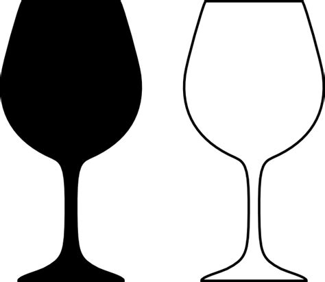 Free Black And White Wine Glass, Download Free Black And White Wine ...