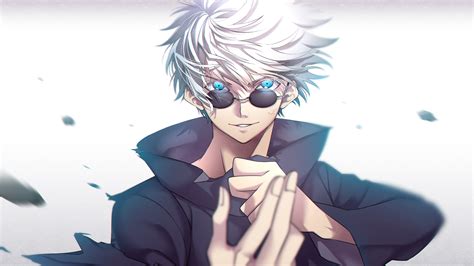 Blue Eyes Boy Glasses Jujutsu Kaisen Satoru Gojo White Hair HD Jujutsu ...