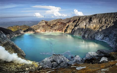 Kawah Ijen Volcano Complex Of East Java Indonesia Is A Group Of ...