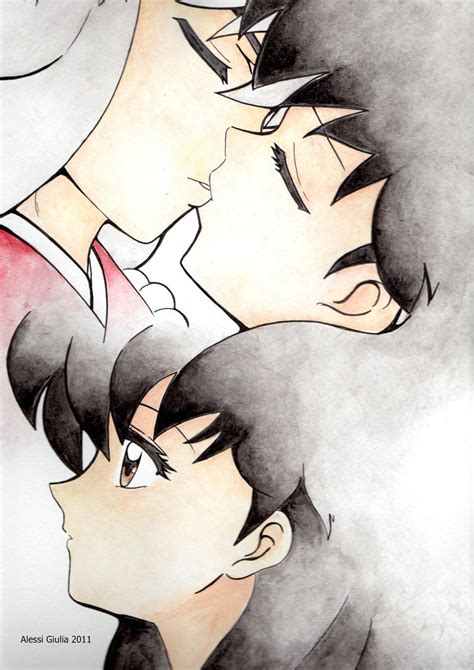 Inuyasha e Kagome Kiss by giulystar-chan on DeviantArt