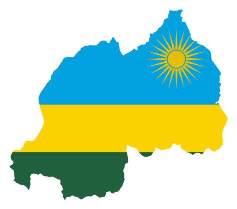 Large flag map of Rwanda | Rwanda | Africa | Mapsland | Maps of the World