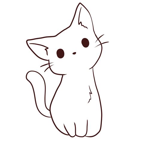 cat cartoon animal doodle kawaii anime coloring page cute illustration ...