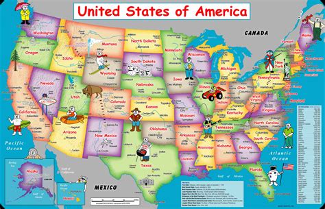 Drab Map Of Usa With States And Cities Free Vector - Www