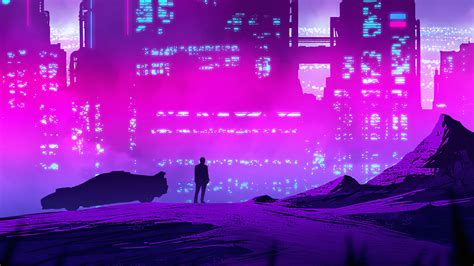 1920x1080 Synthwave Purple City Laptop Full HD 1080P ,HD 4k Wallpapers ...