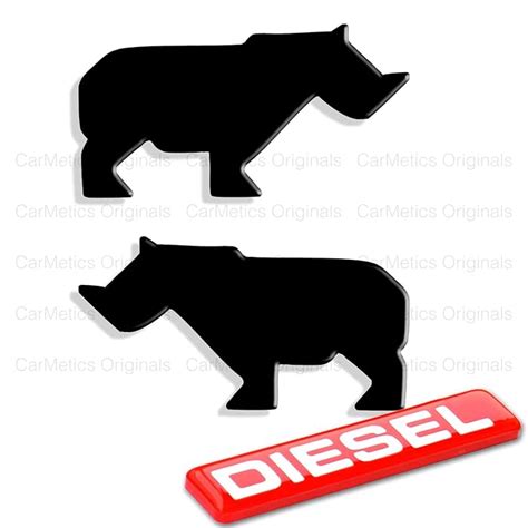 Buy CarMetics Rhino 3D Emblem for car Fenders, C Pillar, Door and ...