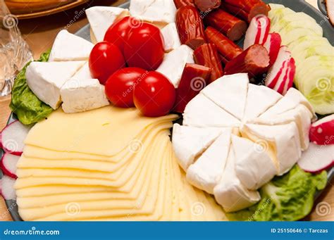 Platter Of Cold Cuts And Cheese Royalty Free Stock Image - Image: 25150646