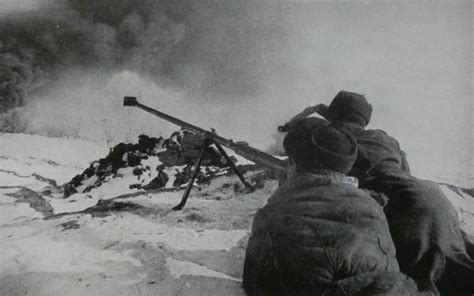 PTRD-41 Anti-tank rifle in use on the Baltic Front, 1943-44