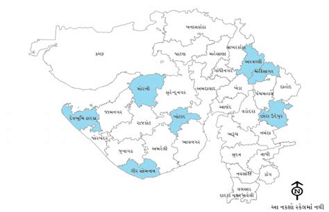 Maps of Gujarat’s new 7 districts and changes in existing districts ...