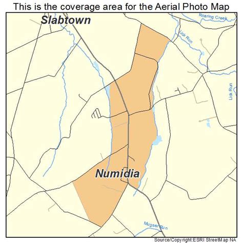 Aerial Photography Map of Numidia, PA Pennsylvania