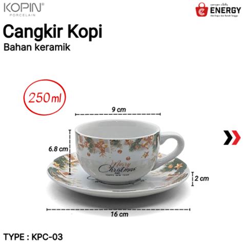 CANGKIR KOPI KERAMIK 250 ML - Energy Bali