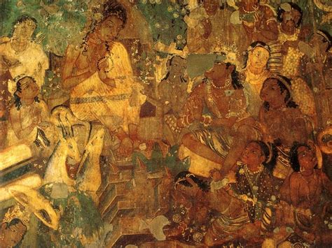 The beautiful Ajanta cave paintings