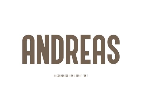 Andreas Condensed Font - Dafont Free