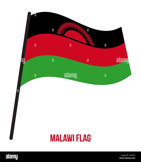 Malawi Flag Waving Vector Illustration on White Background. Malawi ...