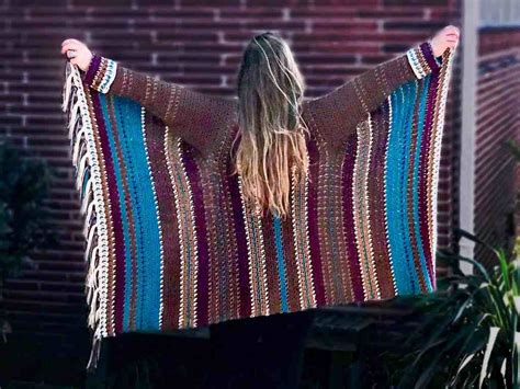 Navajo Inspired Blanket Cardigan | Free Crochet Pattern | Beginner ...