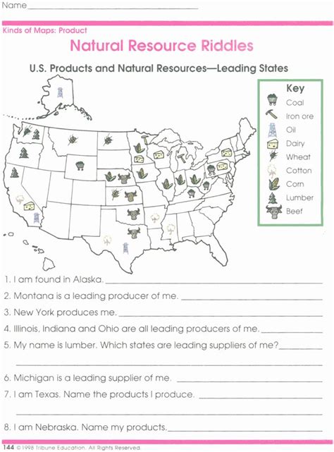 Free Map Scale Worksheets Printables