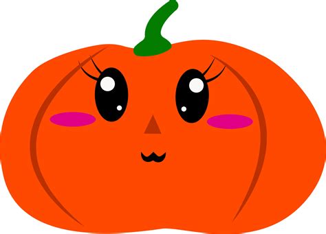 Kawaii pumpkin vector illustration isolated on white background. Cute ...