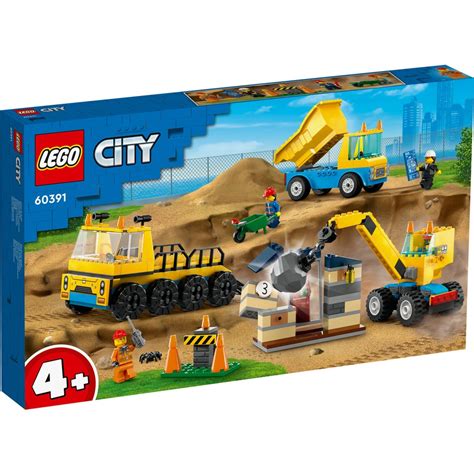 LEGO City Construction Trucks and Wrecking Ball Crane - 60391 | BIG W