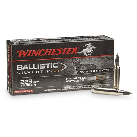 Winchester Supreme Ballistic Silvertip, .223 Remington, BST, 55 Grain ...