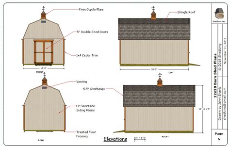 Easy to Use 12x20 Barn Shed Plans