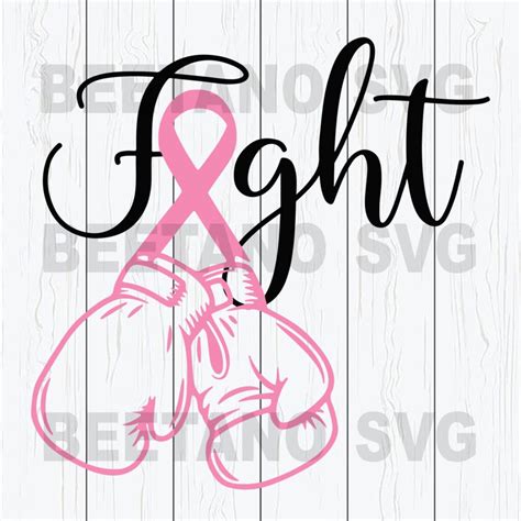 Fight Cancer Ribbon Svg Files, Fight Cancer Cutting Files, Cancer ...