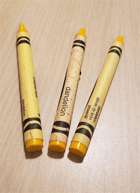 3 Dandelion Crayola Crayons Retired Crayola Crayon Color - Etsy