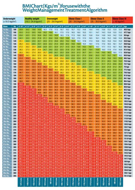 Bmi Chart Printable