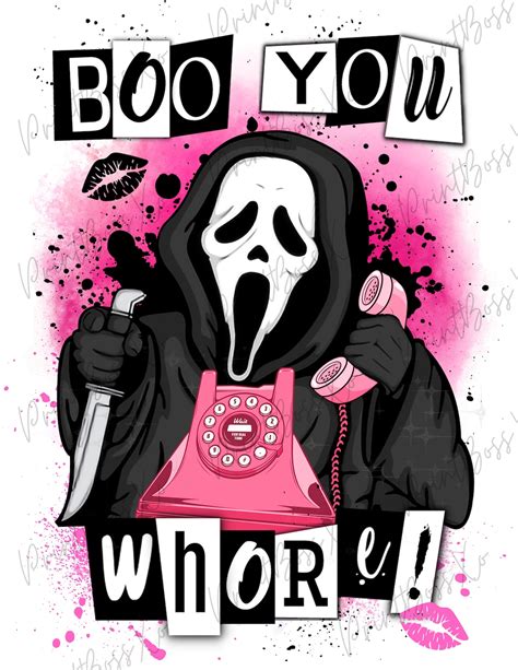 BOO You Whore Scream Sublimation - Etsy