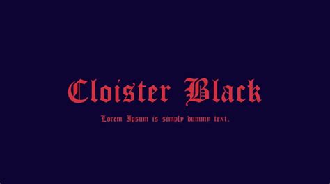 Cloister Black Font : Download Free for Desktop & Webfont