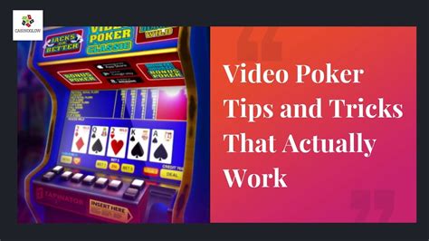 Video Poker Tips and Tricks That Actually Work - YouTube