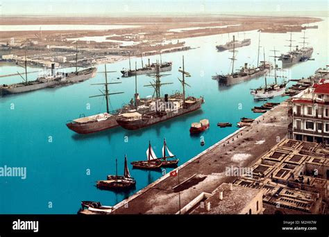 Suez Canal, Port Said, 1905 Stock Photo - Alamy