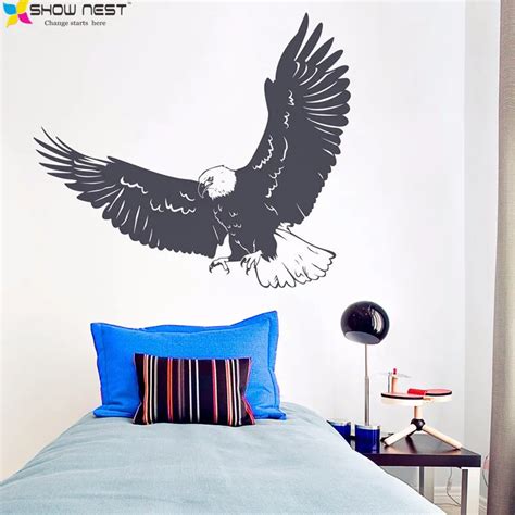 Aliexpress.com : Buy Flying Eagle Wall Decal American Bald Eage Wall ...