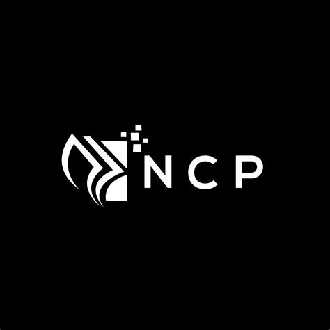 NCP credit repair accounting logo design on BLACK background. NCP ...