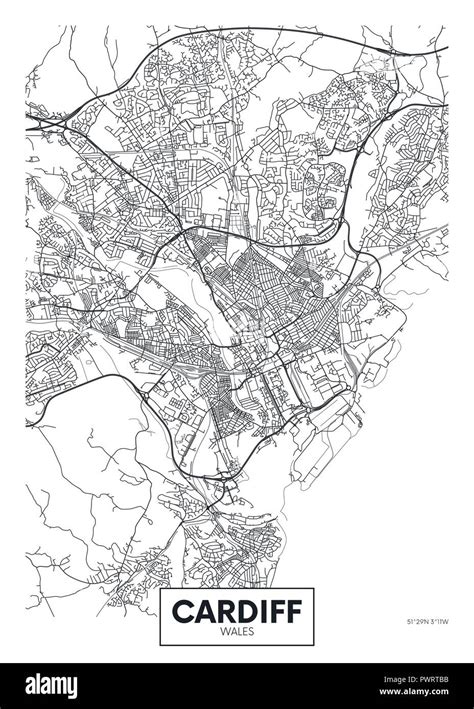 Road map cardiff wales hi-res stock photography and images - Alamy