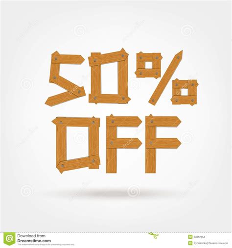 Sale, Word Made from Wooden Boards for Your Design Stock Illustration ...