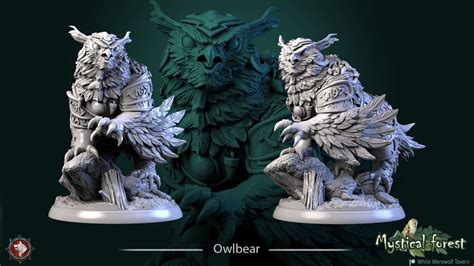 Armored Owlbear Miniature Dnd Miniatures Role Playing Game Tabletop ...